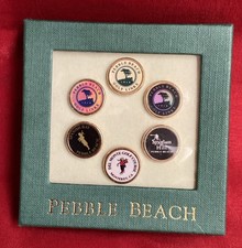Pebble Beach Golf Ball Marker Pins Set Of 6 NEW UNOPENED BOX