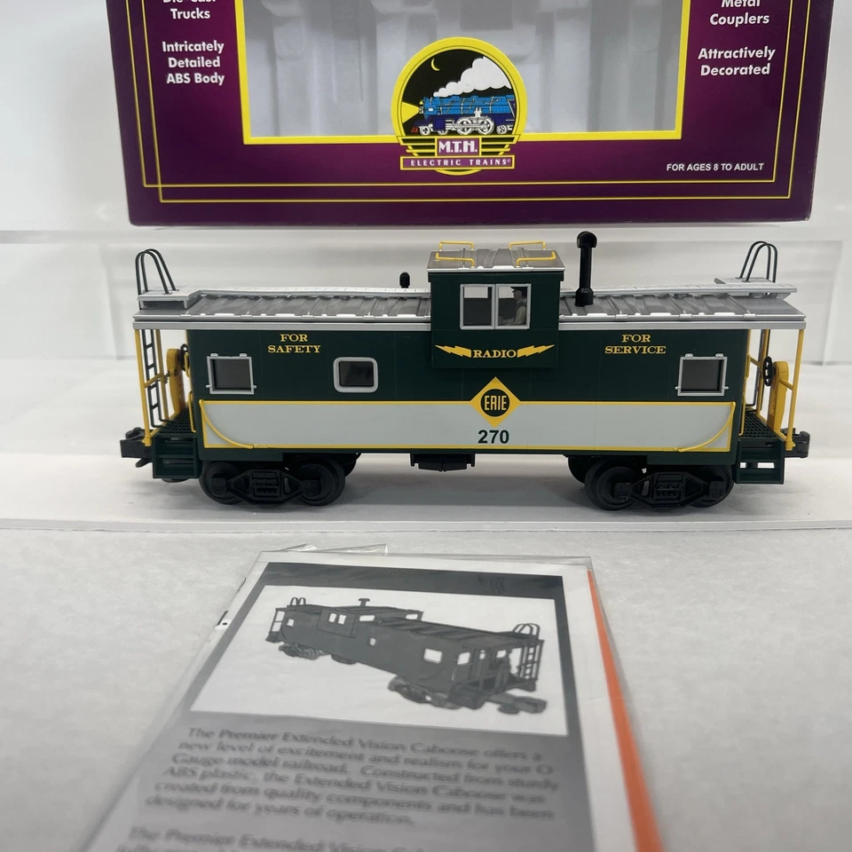 MTH Premier 20-91075 Erie Extended Vision Caboose #270 O Gauge New - Image 2 of 4