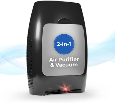 EyeVac Air 2-in-1 HEPA Air Purifier & Touchless Vacuum Automatic Dustpan Black