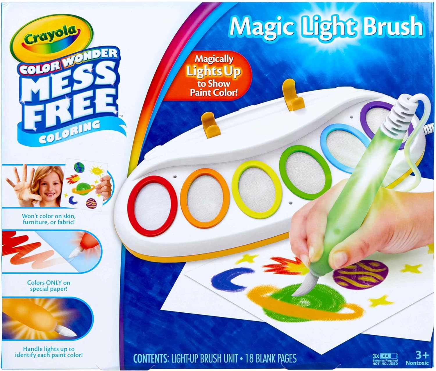 Color Wonder Magic Light Brush Mess Free Painting Station fo