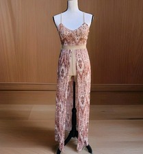 No Boundaries juniors Size XS Walk Through Maxi Dress Romper Summer Party Light