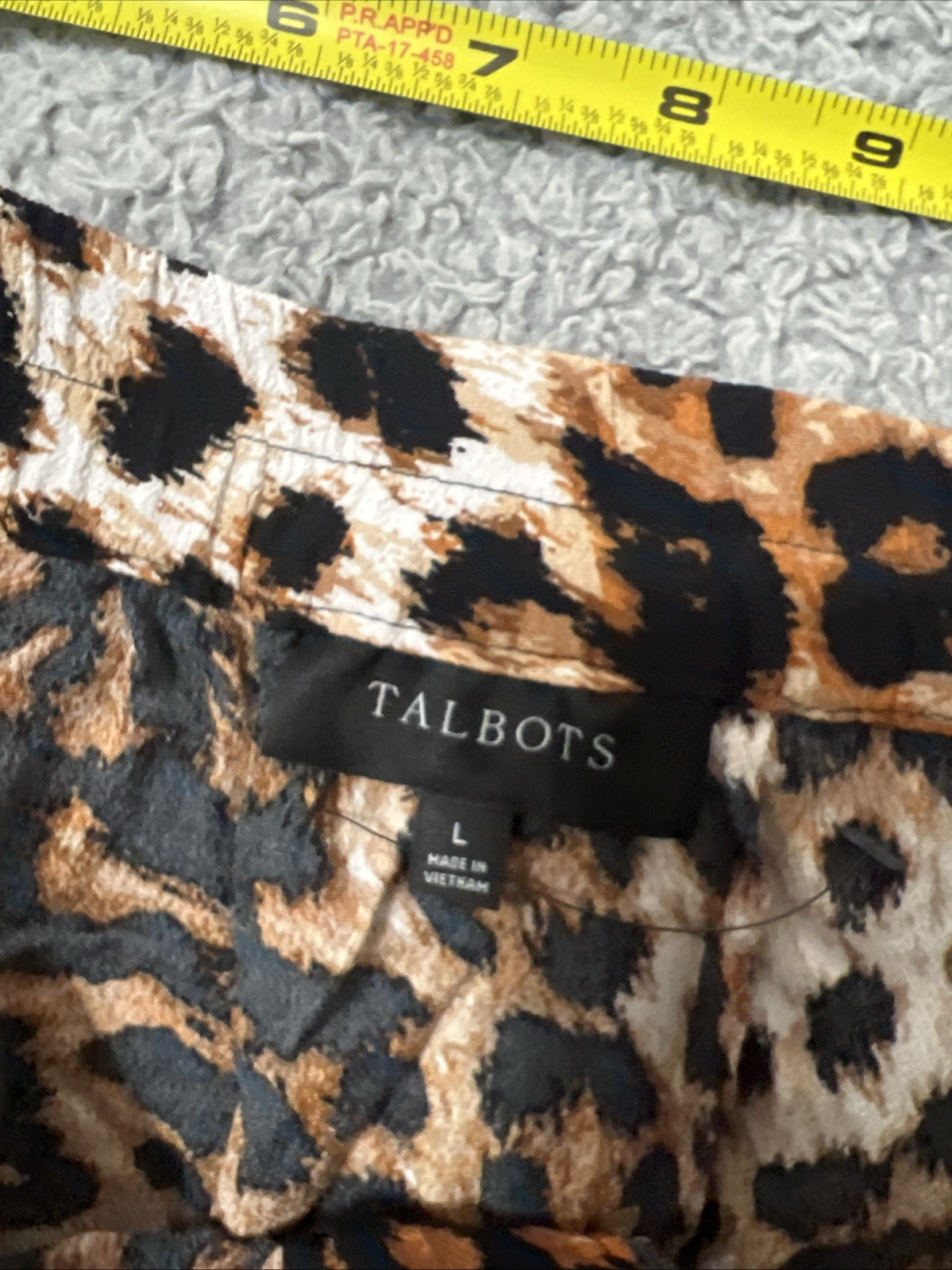 Talbots ruffled button up leopard maxi skirt larg… - image 8