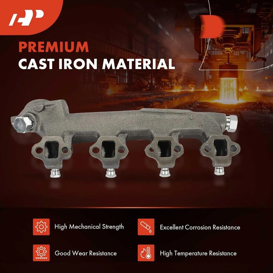 Colector de escape derecho con junta para Ford F-150 1988-96 y 88-97 F-250 F-350 5,8 L Foto 2 de 4