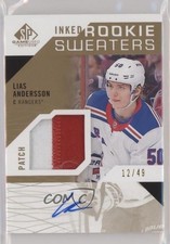2018-19 SP Game Used Inked Rookie Sweaters 12/49 Lias Andersson Patch Auto y1g