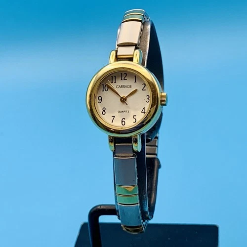 CARRIAGE By TIMEX Women’s Vintage 1988 Quartz Wristwatch Two Tone Works New Batt