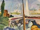 Hand Painted Replica Of”Monet In His Studio”By Eduard Manet 32x40  + Relic Card  — photo 4