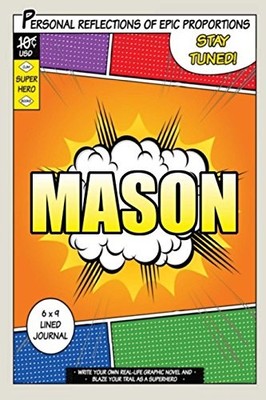 SUPERHERO MASON: A 6 X 9 LINED JOURNAL By One Jacked Monkey Publications **NEW**
