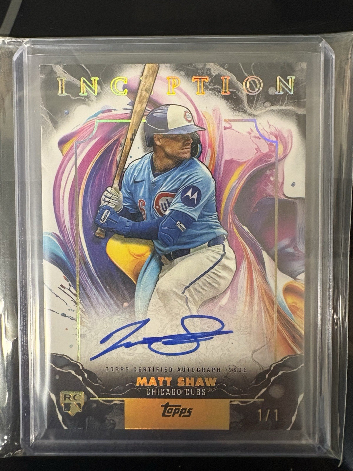 2025 Topps Inception Matt Shaw RESA-MS Inception Variant 1/1 RC Auto Cubs