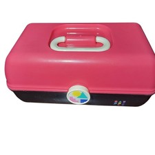 Pink Black Caboodles # 5626 Make Up Case Mirror Made In USA Makeup Travel Case