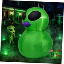 4FT Halloween Inflatable Alien Duck Outdoor Decorations with Built-in LEDs 