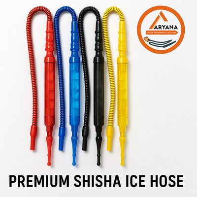 Premium Shisha Ice Hose   Washable Hookah Hose with Freezing Chamber   Red, Blue