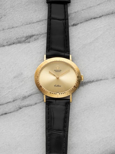 Vintage 1991 Rolex Cellini 18K YG 4083 Manual Champagne 29 mm