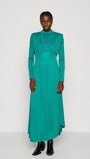 New with Tags Farm Rio Emerald Green High Neck Long Sleeve Maxi Dress Sz Medium