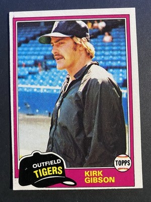 1981 Topps Baseball Kirk Gibson Detroit Tigers Rookie Card #315 (e)