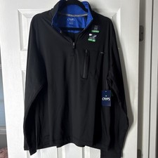 Chaps Golf Men's XL Moisture Wicking UPF 30 Black Quarter-Zip Pullover