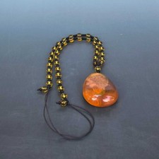 Amber Crab Pendant Necklace