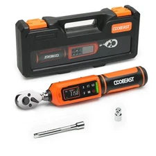 Digital Torque Wrench, 3/8 Drive Electronic Torque Wrench Set with Preset Val...
