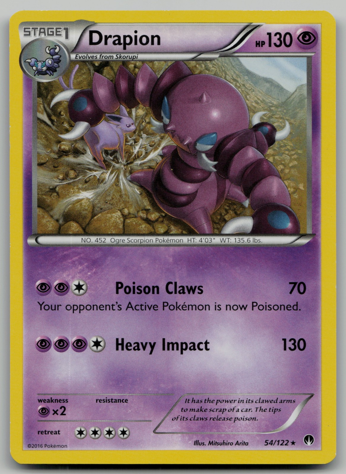 Drapion Rare XY - BREAKpoint 54/122 NM