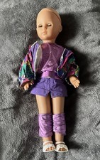 Vintage 1990 Max Zapf Creation Toddler Doll Neon Tropical Windbreaker Outfit