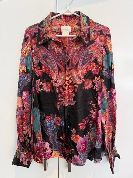 CAMILLA LONG SLEEVE PAISLEY PRINT BUTTONED SHIRT SIZE S AUTHENTIC