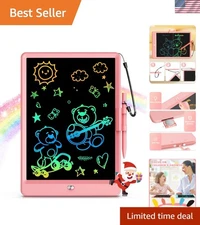 Durable Pink 10 Inch LCD Writing Tablet - Safe and Fun Doodle Board for Children