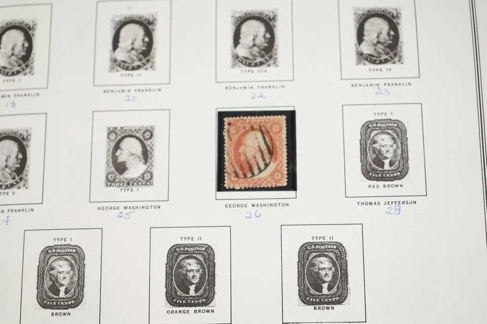 COLECCIÓN DE 2.350+ SELLOS DE EE. UU. AÑOS 1850-1990 COMO NUEVOS Y USADOS ALMACENADOS EN ÁLBUM HARRIS Foto 3 de 4