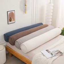 Shepa Full Round Bolster Pillow w/ 2 Handles Body Support Pillow Cover Removable