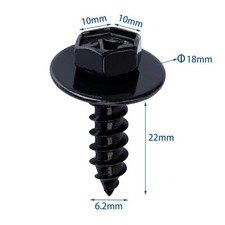 Bumper Cover Screw Kit 10 Sets with UNuts for Toyota For Fender Liners