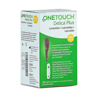ONE TOUCH Delica Plus 30G Silikonbeschichtete Nadellanzetten Sanft Präzise
