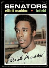 1971 Topps Elliott Maddox Rookie Washington Senators #11