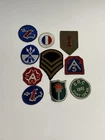 Vintage Original WW2 US Military Patches Pre Owned Lot Of 10 Total