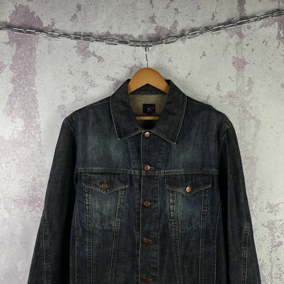 Vintage Just Cavalli Jeans Jacket Men’s Luxury Long Sleeve Italy Rare Size XL - Image 2 of 4