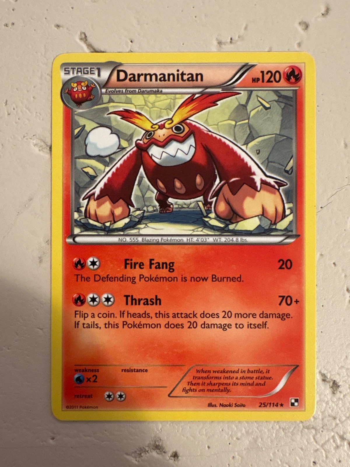 Darmanitan 25/114 Black & White Regular