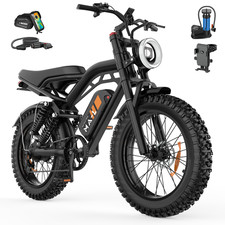 1500W Peak E-Mountain bike 28mph Electric Dirt Bike 48V 15AH 20'' Tires Adults