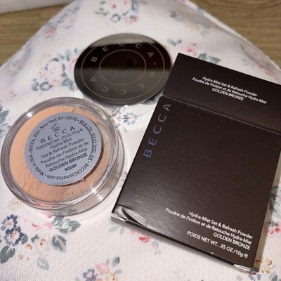 BECCA Hydra-Mist Set & Refresh Powder in Golden Bronze 10g Neu & Originalverpackt 