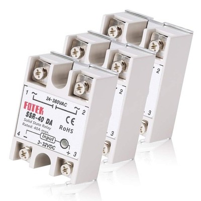 3 PCS SSR40DA Single Phase DCAC Solid State Relay Input 332V Output 24380V