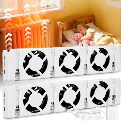 DEPMOG Magnetischer Intelligenter Heizkörperlüfter Heizlüfter Ventilator für Heizkörper