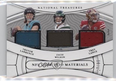 2021 Panini National Treasures 17/99 Trevor Lawrence Trey Lance Rookie RC 3hd