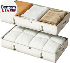 Side-Supported under Bed Storage Containers, 6 Inches Tall 60L Underbed Storage
