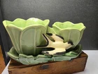 VINTAGE MCCOY ART POTTERY DOUBLE TULIP SWALLOW BIRD PLANTER