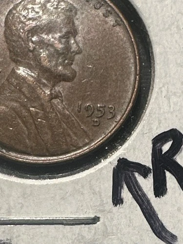 1953-D Lincoln Wheat Cent RPM-002 Variety | Repunched Mintmark D/D South West