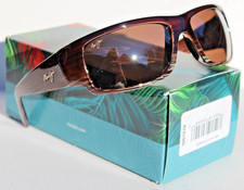 MAUI JIM World Cup POLARIZED Sunglasses H266-01 Choco Stripe Fade/Bronze HCL NEW
