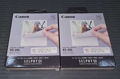 Canon 2 Pack SELPHY Color Ink/Label XS-20L Set, 20 Sheets