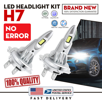 Canbus H7 LED Headlight Kit High Low Beam Bulbs 12000LM 6000K Super Bright White