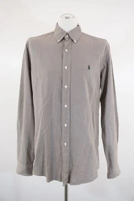 Ralph Lauren Oberhemd Langarm Hemd KW40 M braun kariert Button-Down Custom C106 - Bild 1 von 4