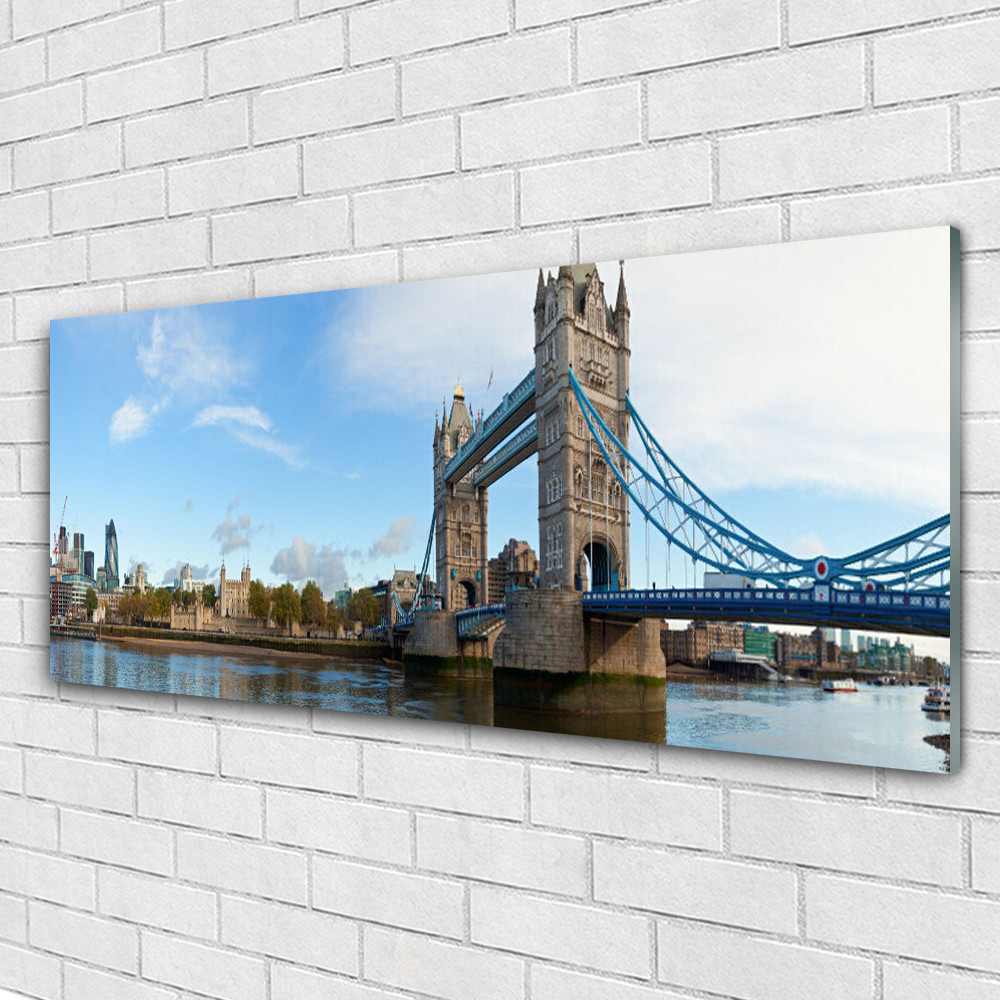 Impression sur verre acrylique d'art 125x50 cm avec finition premium cadre pont