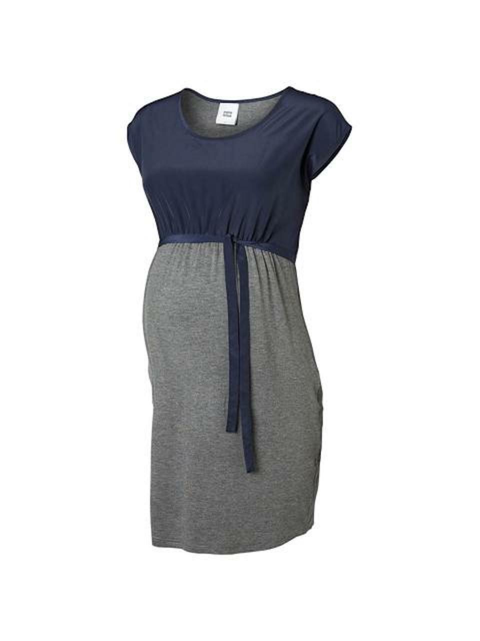 MAMALICIOUS Grey Maternity MELANIE Jersey DRESS  Large NEW