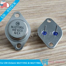 2PCS Power Amplifier Transistors For ON MJ21195G & MJ21196G Output PNP NPN TO-3