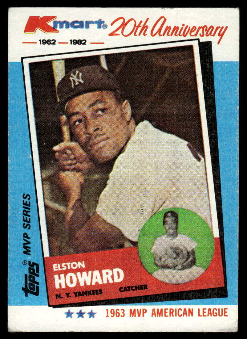 1982 Topps Kmart 20th Anniversary AL & NL MVP's #3 Elston Howard