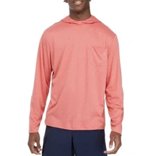 Ocean & Coast Long Sleeve Performance Fishing Hoodie, Coral, Men’s Size Medium